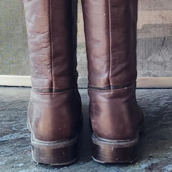 Santana Canada Cognac Leather Riding Boots Size 7.5M - Picture 11 of 15